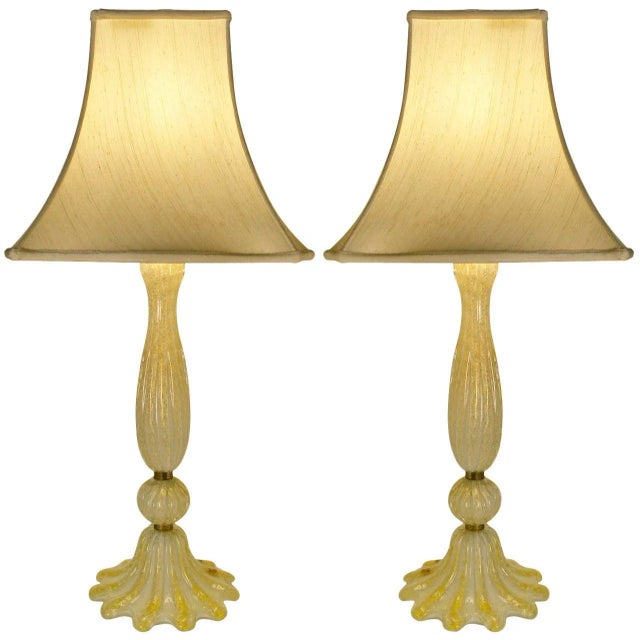 Murano Avventurina Italian Table Lamps - a Pair For Sale - Image 11 of 11