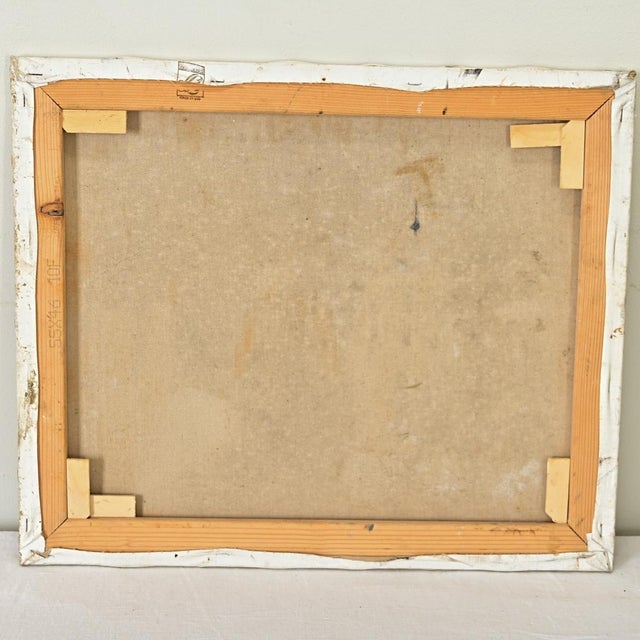 Early 20th Century French Midcentury Modern Still Life Painting on Canvas For Sale - Image 5 of 6