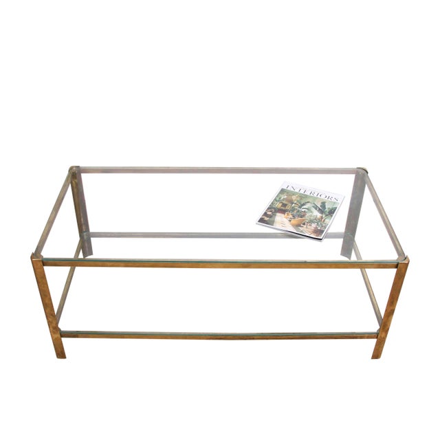 Mid-Century Modern Mid-Century 2-Tier Coffee Table by Jacques Théophile Lepelletier, 1960s For Sale - Image 3 of 6
