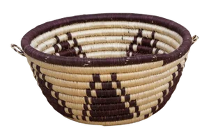 Vintage Floral Weave Basket