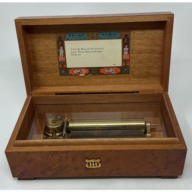 Beautiful Reuge Sainte Croix Music Box, Switzerland Three song music box * I Left My Heart in San Francisco * Lara's Theme...