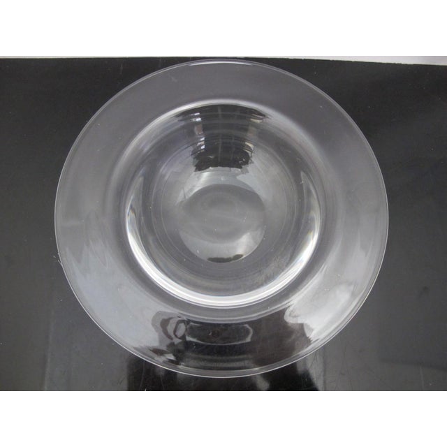 Glass Steuben Mid Century Modern Clear Glass 7 3/4" Flare Rimmed Soup or Snack Bowl For Sale - Image 7 of 10