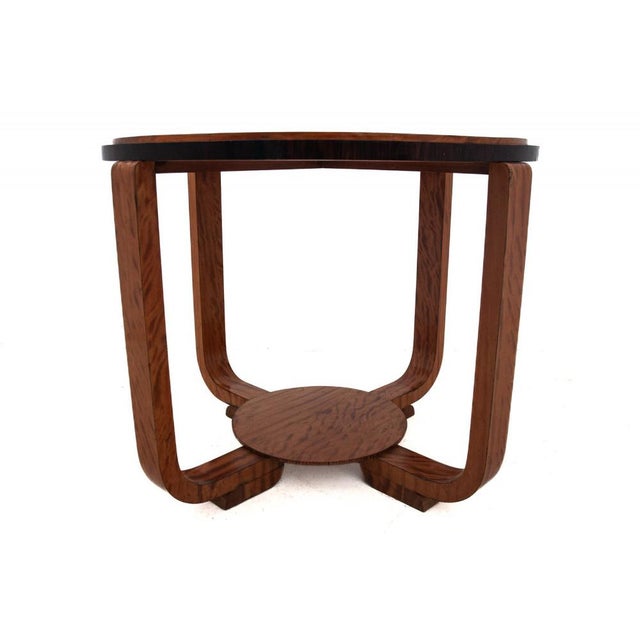 Art Deco Style Walnut Table, 1950s For Sale - Image 3 of 8