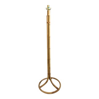 Mid 20th Century Raymor Bamboo Rattan Floor Lamp For Sale