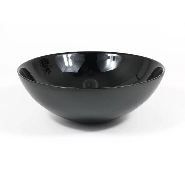 Large Black Centerpiece Glass Bowl from Riedel X Mesa, Italy, 1980s For Sale - Image 10 of 13