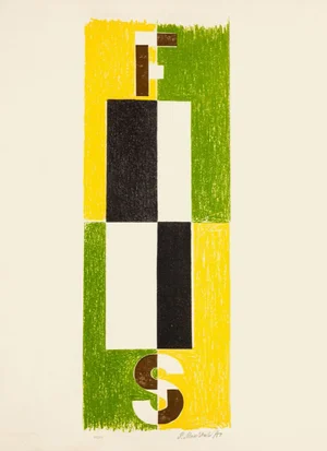 Composition - Original Lithograph by Pavel Mansouroff - 1970s 1970 ca.