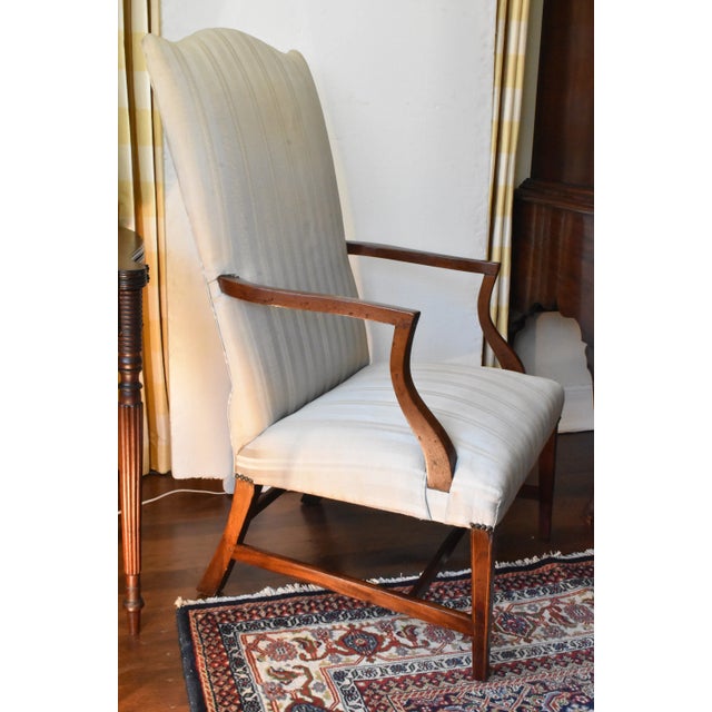 Hepplewhite Antique 18th Century Massachusetts Hepplewhite Lolling Chair For Sale - Image 3 of 6