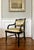 Vintage Regency Style Ebonized Chairs in Scalamandré Silk, a Pair For Sale - Image 9 of 9