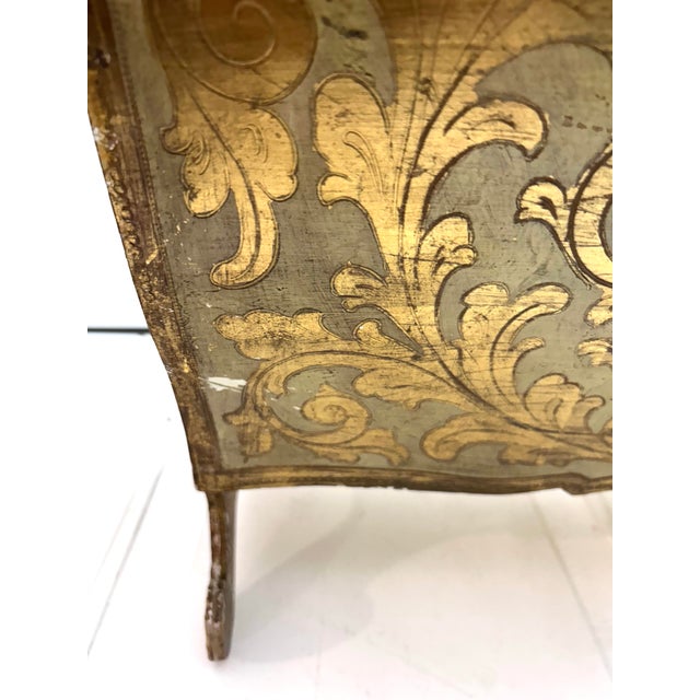 Vintage Italian Golden Florentine Magazine Rack For Sale - Image 10 of 12