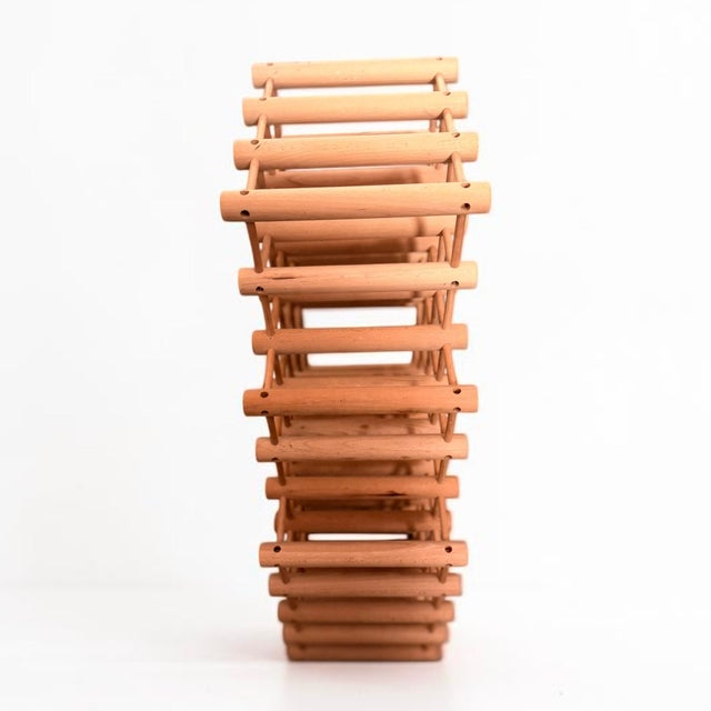 Modular wine rack attributed richard nissen for nissen langå, denmark, c. 1960s–70s. the simple geometric construction and...