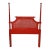Vintage Bali Hai Faux Bamboo Cane Twin Headboard by Henry Link- Newly Painted Flirt Red by Behr For Sale