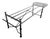 1970s Ilana Goor Style Brutalist Iron Rebar Dining Table With 3/4” Gemstone Edge Glass Top For Sale
