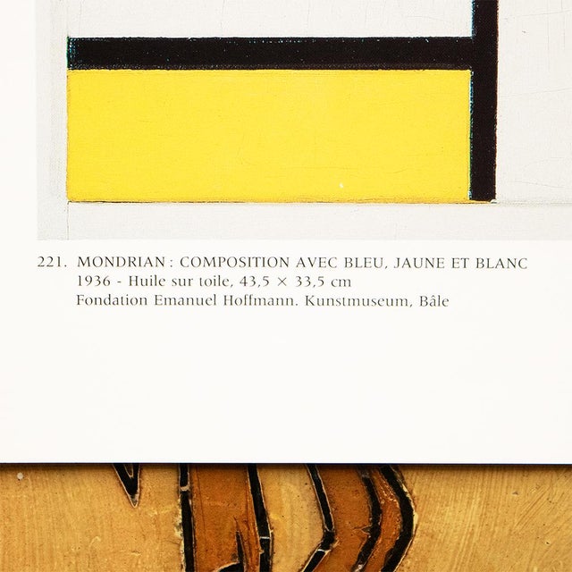Piet Mondrian 1991 After Piet Mondrian "Composition With Blue, Yellow and White", Full-Color Parisian Print For Sale - Image 4 of 7