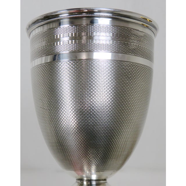 1850s American Coin Silver 'Edward and Mary' Wedding Set Goblets - a Pair For Sale - Image 9 of 13