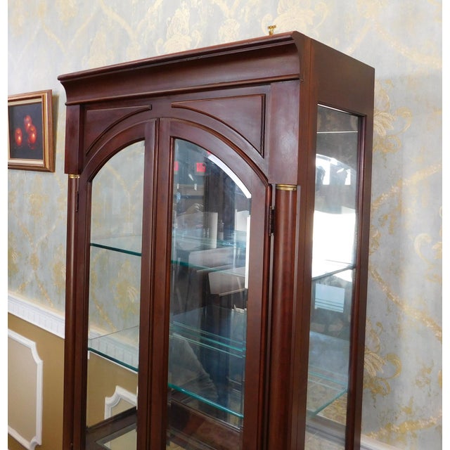 Ethan Allen Medallion Collection Cherry & Glass Curio Display