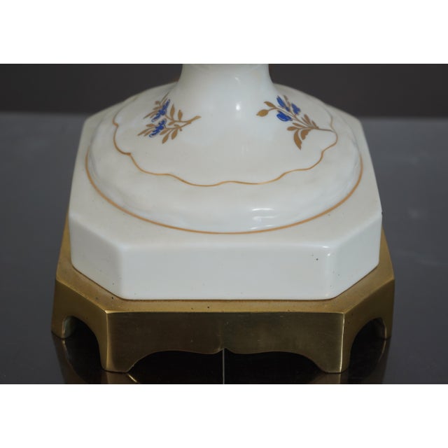 Ceramic 1970s Pair Paul Hanson Design Floral Porcelain Table Lamps For Sale - Image 7 of 13