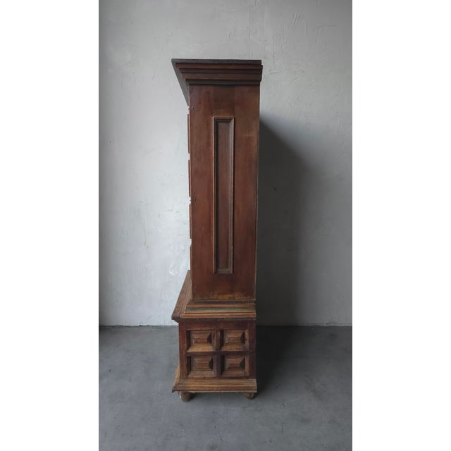 Wood Antique Spanish European Patinaed Wood Cabinet For Sale - Image 7 of 17