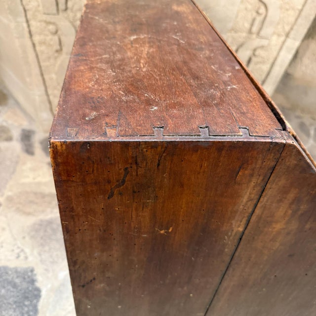 Georgian Mahogany Slant Front Secretary Desk Adam Style Slant-Front Bureau For Sale - Image 11 of 18