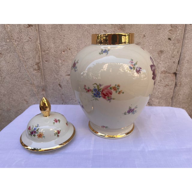 Bavarian Porcelain Lidded Jug, 1890s For Sale - Image 3 of 8