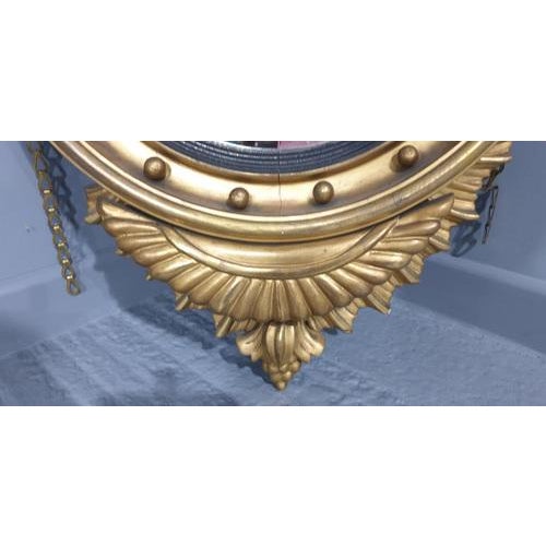 Vintage English Victorian Gilt Mirror For Sale - Image 3 of 9