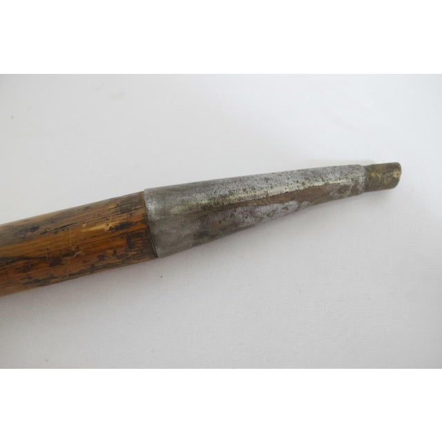 Victorian Dog With Collar Inset Eyes Carved Wood Folk Art Walking Stick Cane For Sale - Image 10 of 10