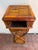 Wood Burnt Bamboo Scupltural Side Table For Sale - Image 7 of 9