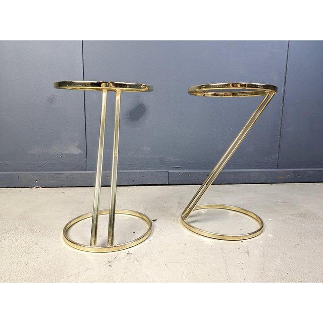 Vintage Brass Side Tables, 1970s, Set of 2 For Sale - Image 3 of 11