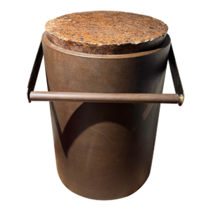 Vintage Georges Briard Cork Lid Ice Bucket With Metal Handle – Oversized Mid-Century Barware Icon