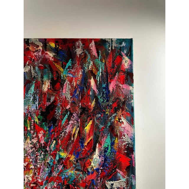 Jon Atac, Expressions, 1990, Large Oil on Canvas For Sale - Image 7 of 14