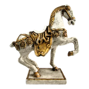 Mid-Century Italian Painted Bronze Horse Figurine Sculpture Signed to Base