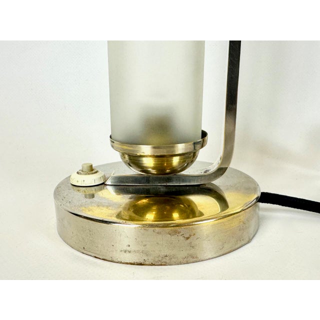 Bauhaus Nickel-Plated Tubular Table Lamp from Elma Weimar, 1930s For Sale - Image 4 of 11
