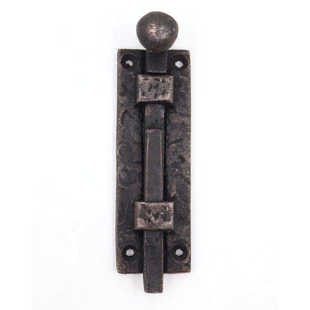 Arts & Crafts Arts & Crafts Cast Iron Slide Door Bolt Latch For Sale - Image 3 of 6