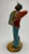 Rare and beautiful Art deco figure of an accordion player, glazed in vibrant blue, orange and yellow color, designed Etha...