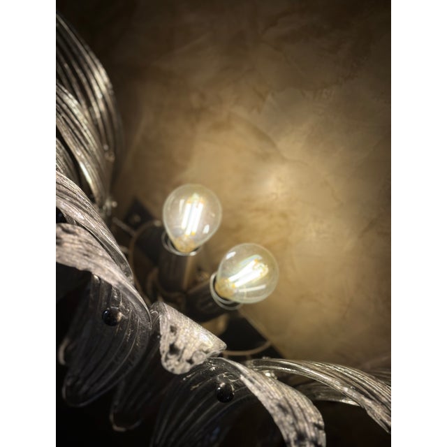 Vintage Wall Lamps in Clear Glass, Set of 2 For Sale - Image 5 of 18