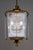 Art Deco Italian Brass and Glass Lantern, 1950s For Sale - Image 4 of 11