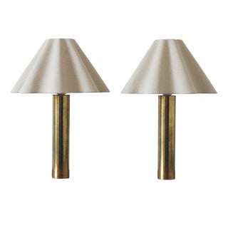 Scandinavian Brass Table Lamp, 1960s, Set of 2 For Sale