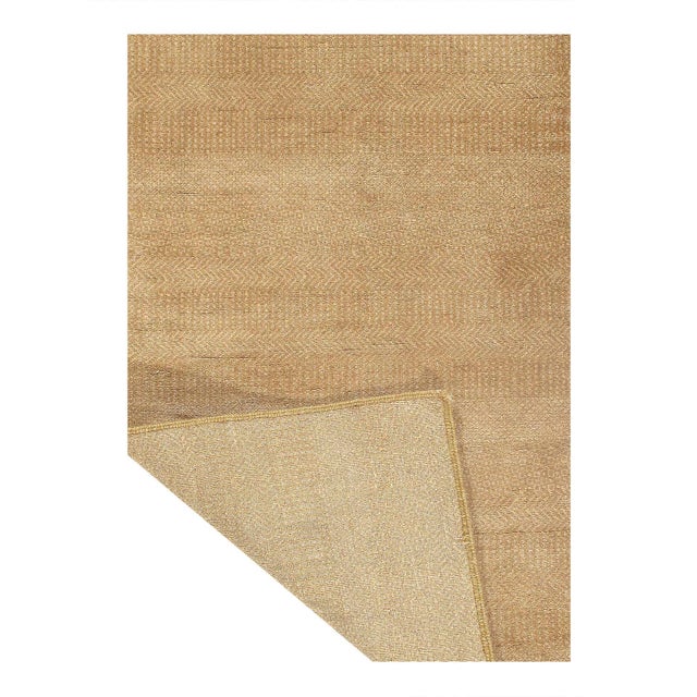 Modern Pasargad DC Beige Hand Knotted Modern Runner Rug For Sale - Image 3 of 3