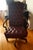 Wood Vintage Hickory Chair Tufted Oxblood Leather Executive Desk Chair For Sale - Image 7 of 13