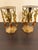 1970s 1970s Pair of Brass and Amber Prisms Candle Holders For Sale - Image 5 of 5