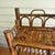 Vintage Mid Century Burnt Bamboo Shelf Hanging Wall Shelf Display Rack Etagere has curved design and open shelves...