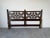 1970s Baker Hollywood Regency Style Walnut Fretwork King Size Headboard For Sale - Image 9 of 13