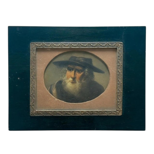 Miniature Tronie of a Bearded Old Man, Follower of Sir Peter Paul Rubens, 1700s For Sale - Image 8 of 8