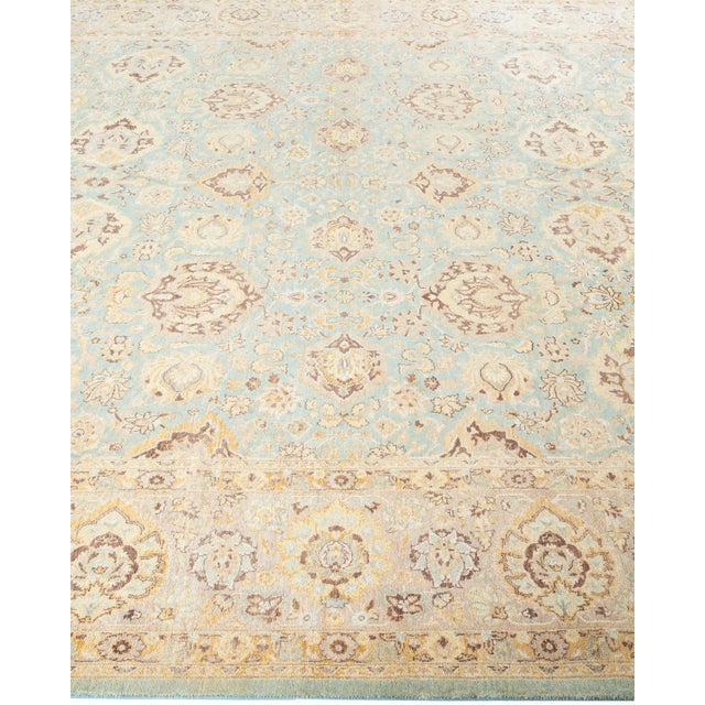 Solo Rugs Mogul, One-of-a-Kind Hand-Knotted Area Rug - Light Blue, 8' 2" x 10' 5" For Sale - Image 4 of 8
