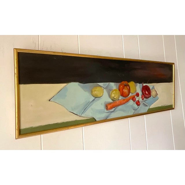 Vintage Boho Tabletop Still Life Signed Original Oil on Canvas For Sale - Image 4 of 7