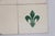 1900s Fleur De Lis and White Antique Set of Four Large Tiles, Portuguese For Sale - Image 6 of 12
