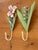 Vintage Painted Tole Flower Wall Hooks, a Pair For Sale - Image 6 of 7