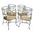 Vintage Traditional Wrought Iron Patio / Garden Chairs - Set of 4 For Sale