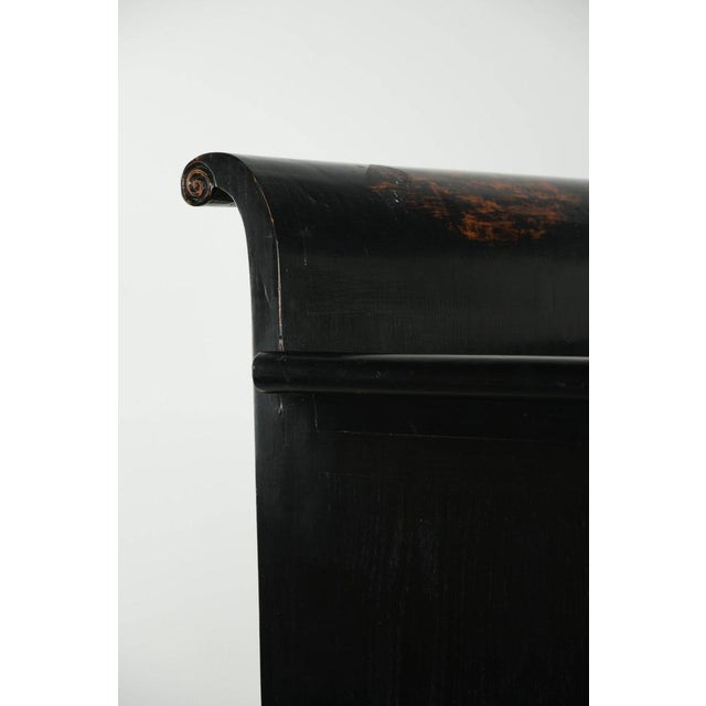 20th Century Asian Style Black Wooden Armchair For Sale - Image 14 of 15