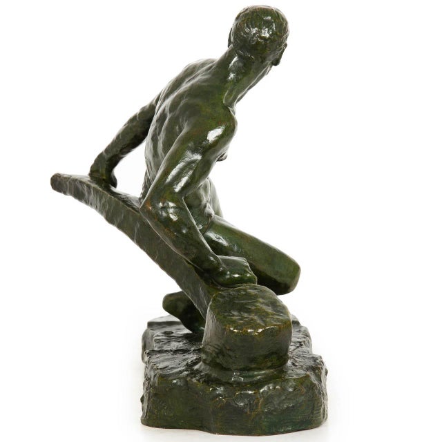 Pierre Le Faguays French Art Deco Bronze Sculpture “The Lock” by Pierre Le Faguays Ca. 1930 For Sale - Image 4 of 18