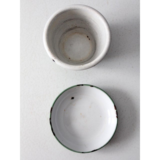 Mid-Century Swedish Green Enamelware Bowl Set For Sale - Image 11 of 13
